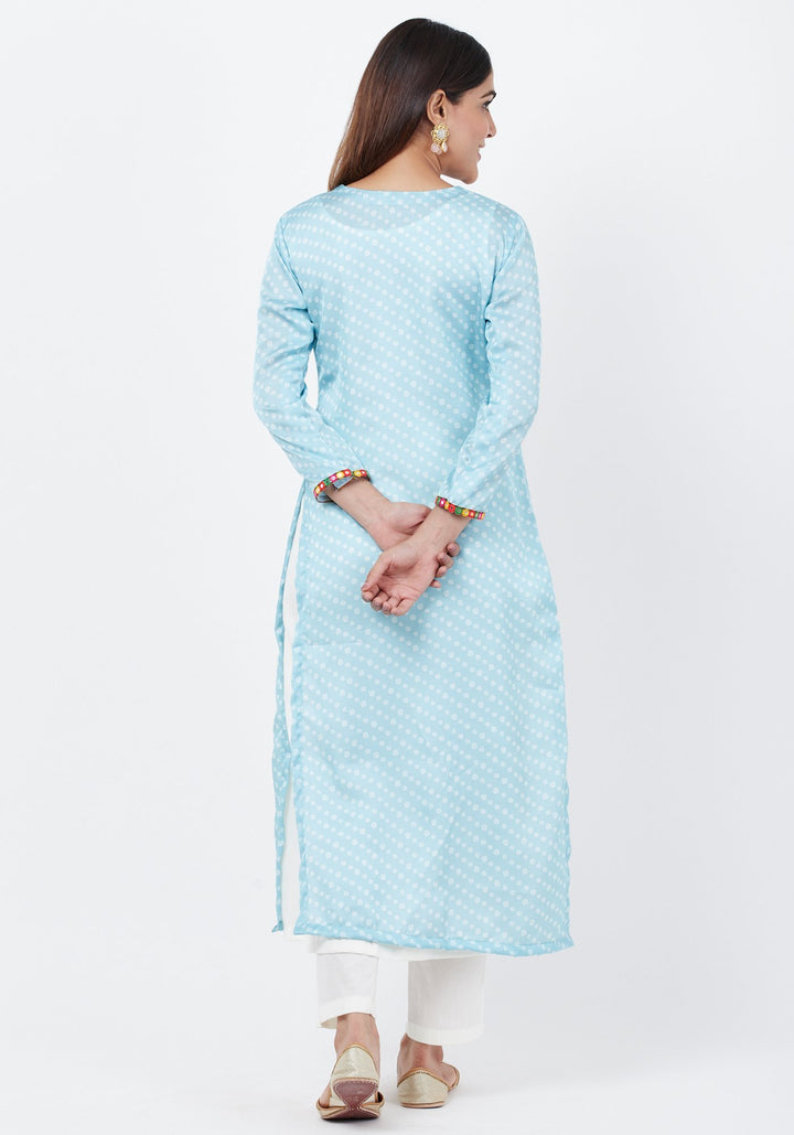 anokherang Combos Arctic Blue Bandani Jacket with Under Shirt and Pants