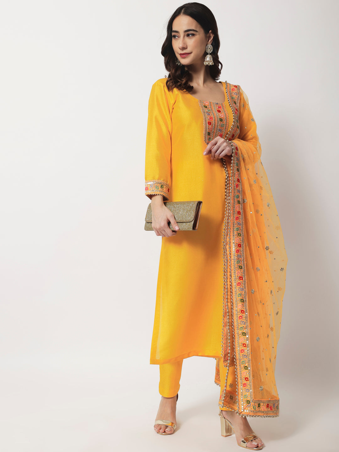 Women Embroidered Cotton Viscose Rayon Straight Kurti (Yellow)  KTAGGSU8GFSETXZ4 in Jaipur at best price by Mm Fashion - Justdial