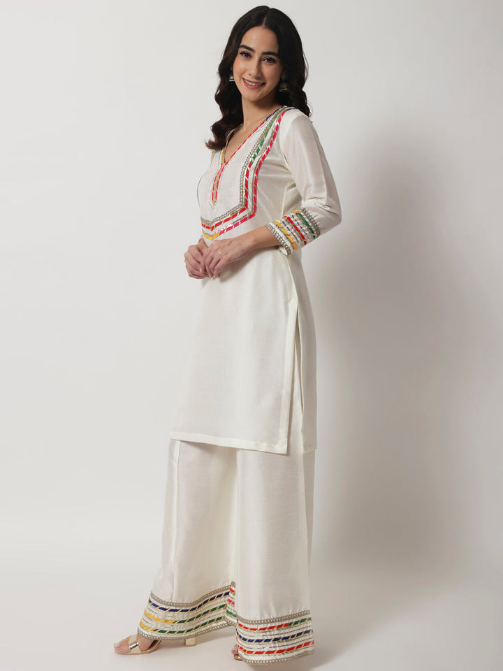 anokherang Combos Charming Ivory Short Kurti