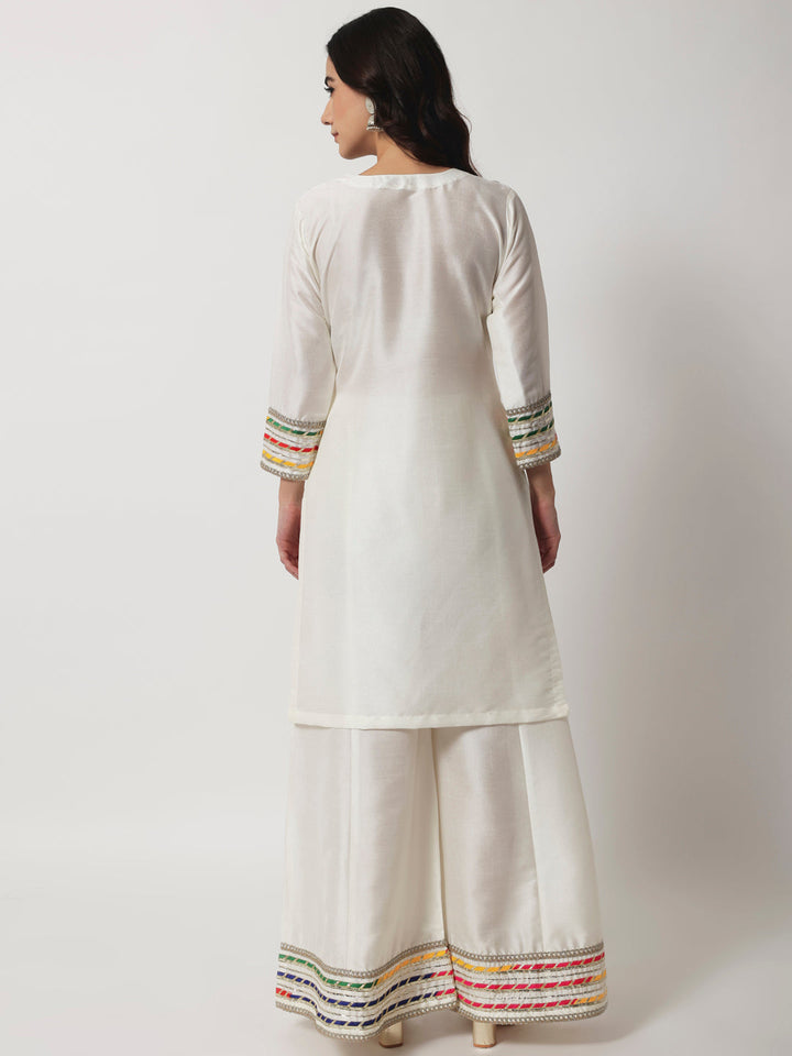 anokherang Combos Charming Ivory Short Kurti