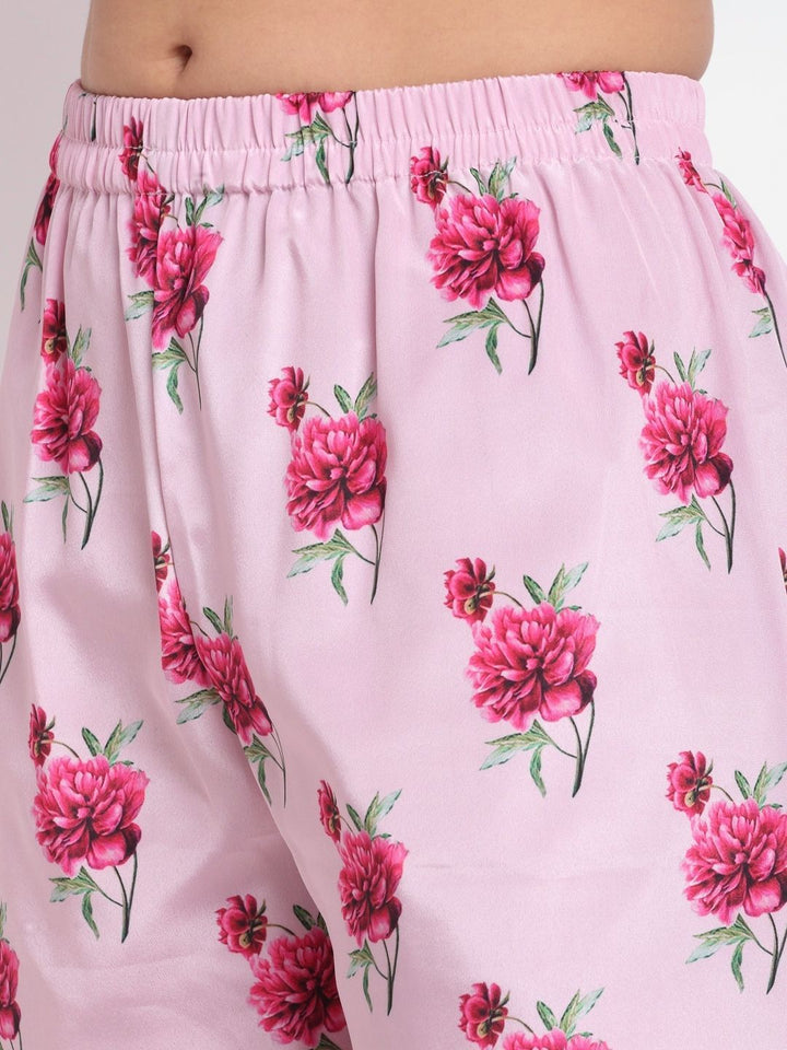anokherang Combos Cherry Blossom Floral Printed Straight Kurti