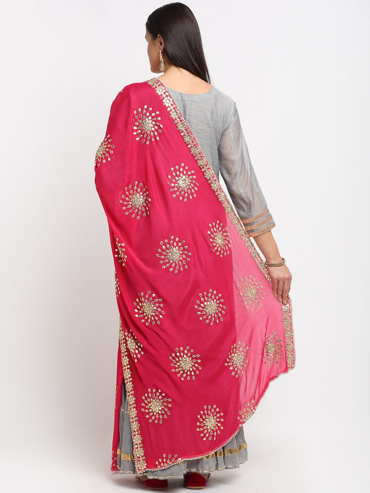 anokherang Combos Dreamy Gray Gotta Patti Kurti with Sharara and Floral Gotta Patti Dupatta