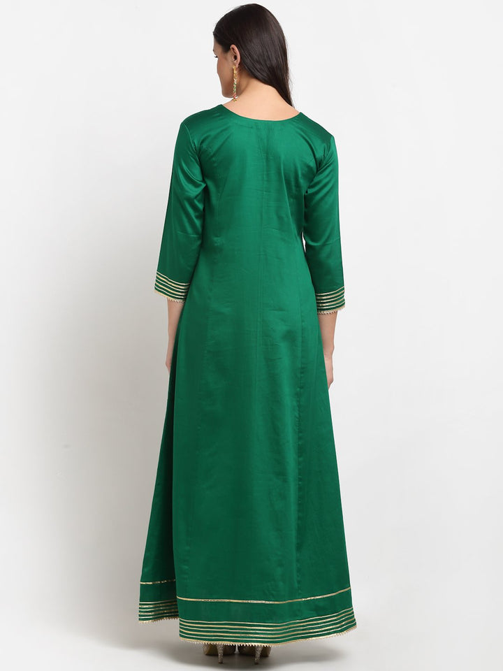 anokherang Combos Green Love Gota Embroidered Floor length