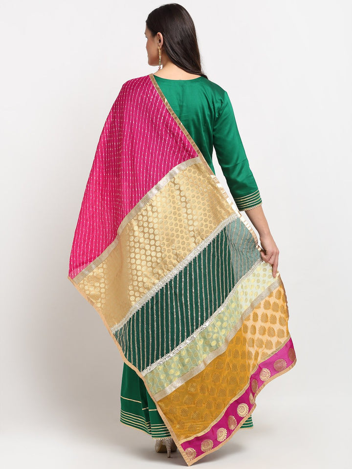 anokherang Combos Green Love Gota Embroidered Floor length with Designer Dupatta