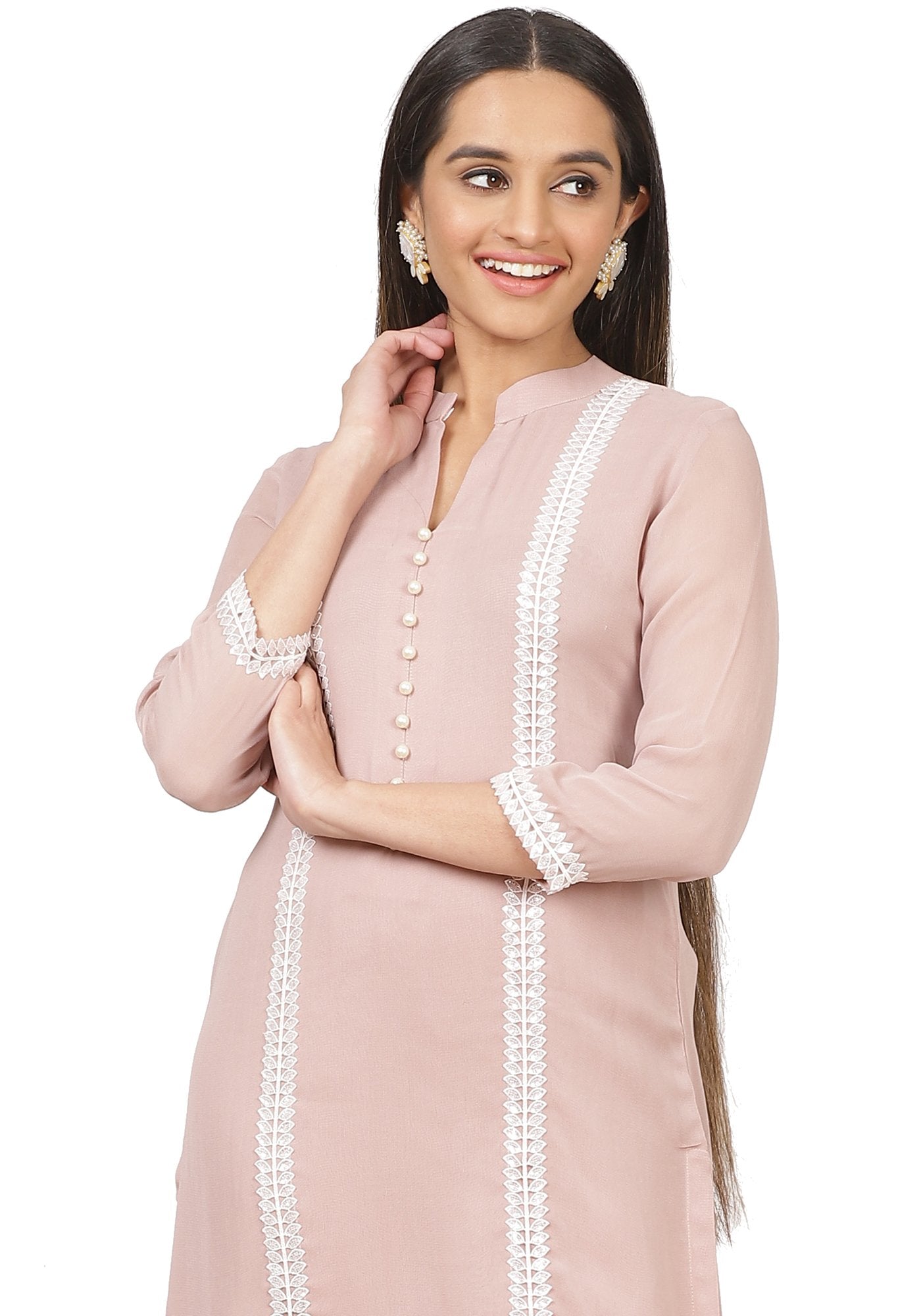 Embroidered Georgette Straight Kurti at Rs 650/piece | Chikan Kurti in  Surat | ID: 25222816291