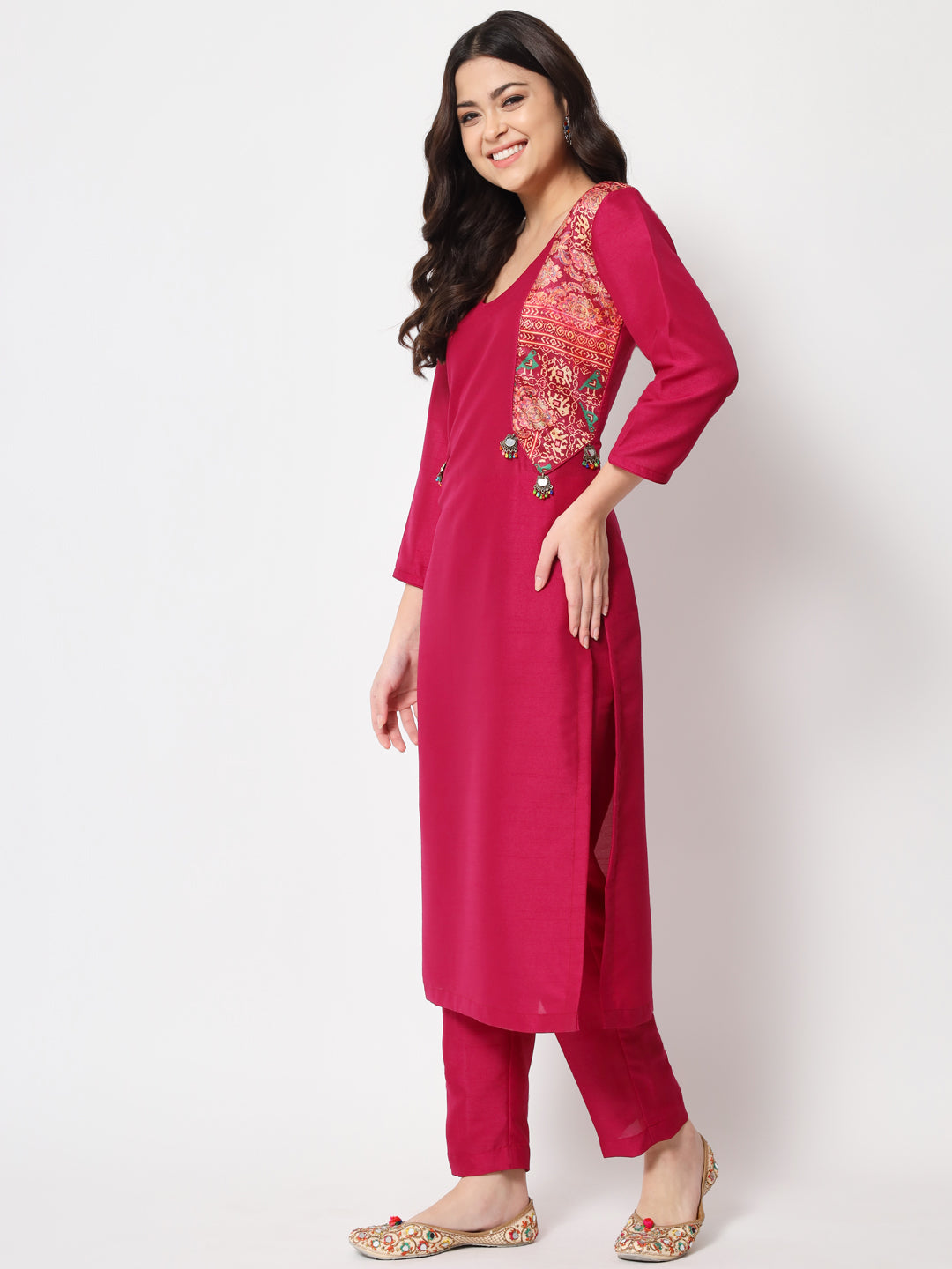 Buy FASHION WINGS Pink Cotton Kurti Sanganeri Print Handcrafted Straight Jacket  Style Kurti Plus Size Cotton Kurti Casual Kurti For Women 44