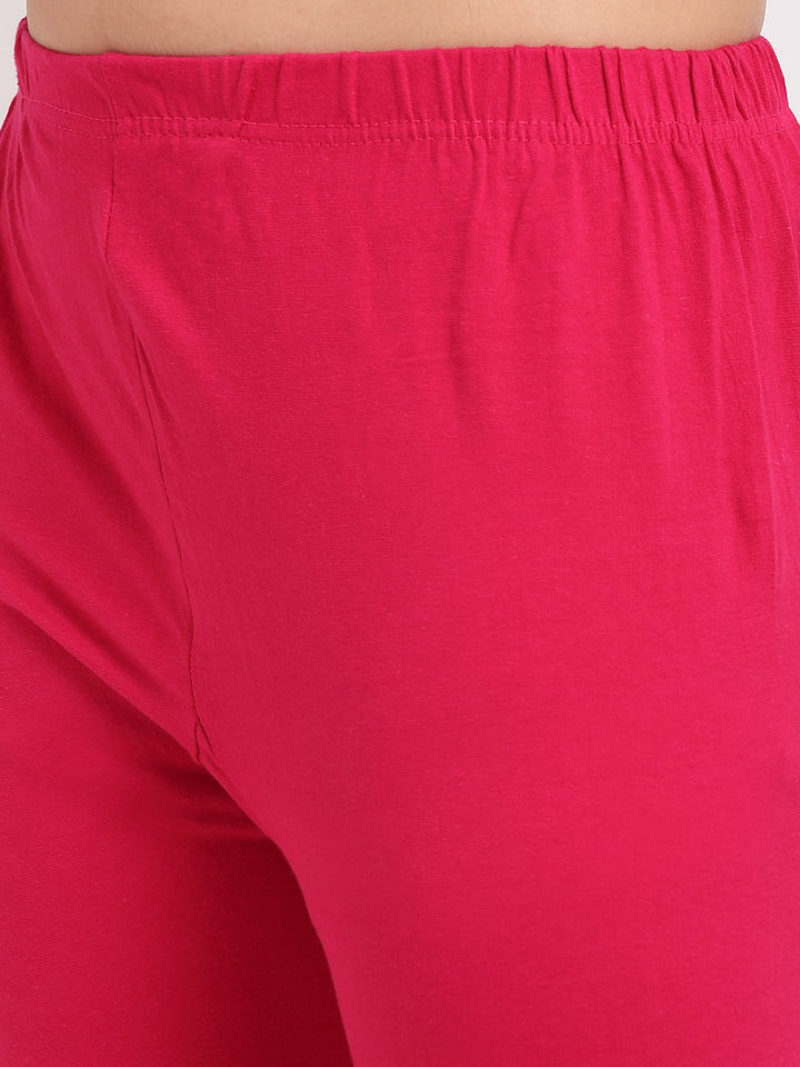 anokherang Combos Pink Red Georgette Banarsi Anarkali with Leggings and Pink Mirror Stone Net Dupatta