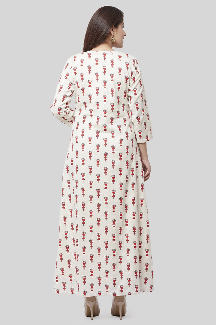 anokherang Combos Poppy Striped Rose Dress