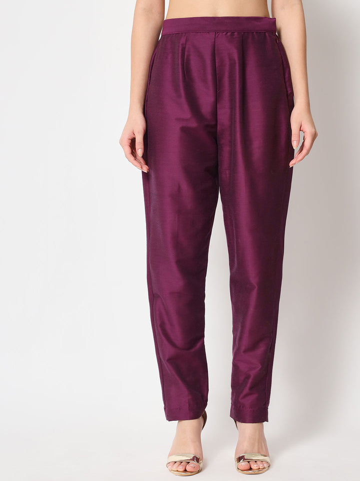 anokherang Combos Purple Smiles Straight Kurti with Pants