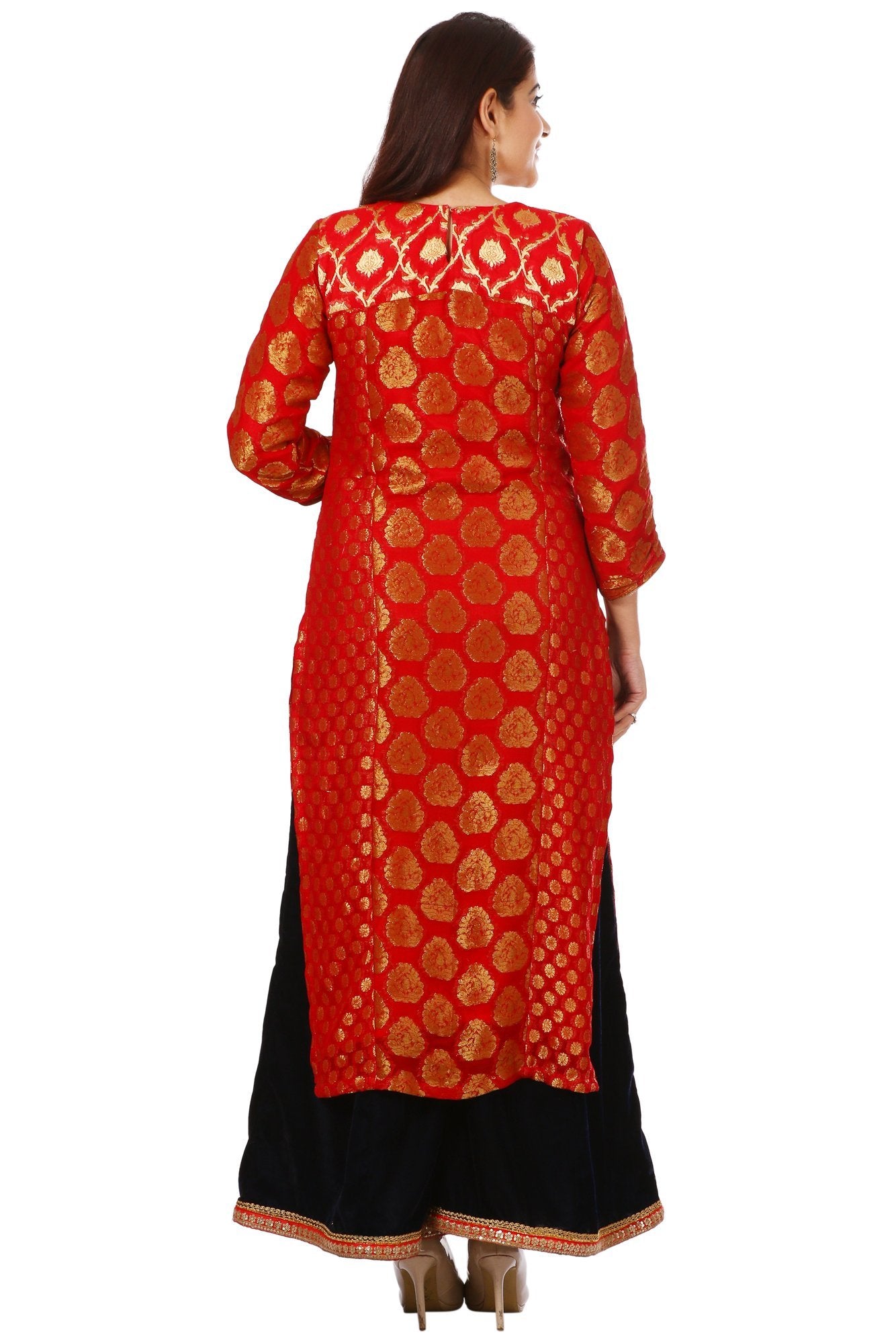 Grey Silk Kurta with Cotton Pyjama  TJORI