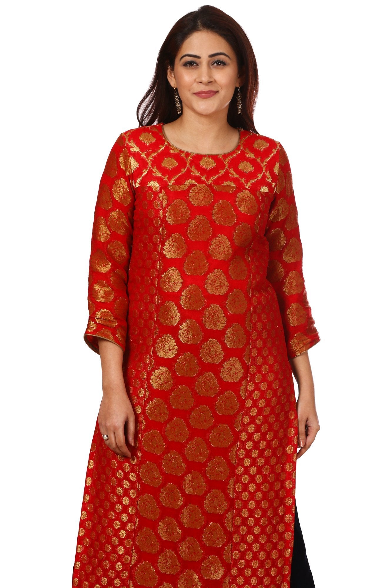 Buy Melange by Lifestyle Women Regular Fit Off White Cotton KurtaXs at  Amazonin