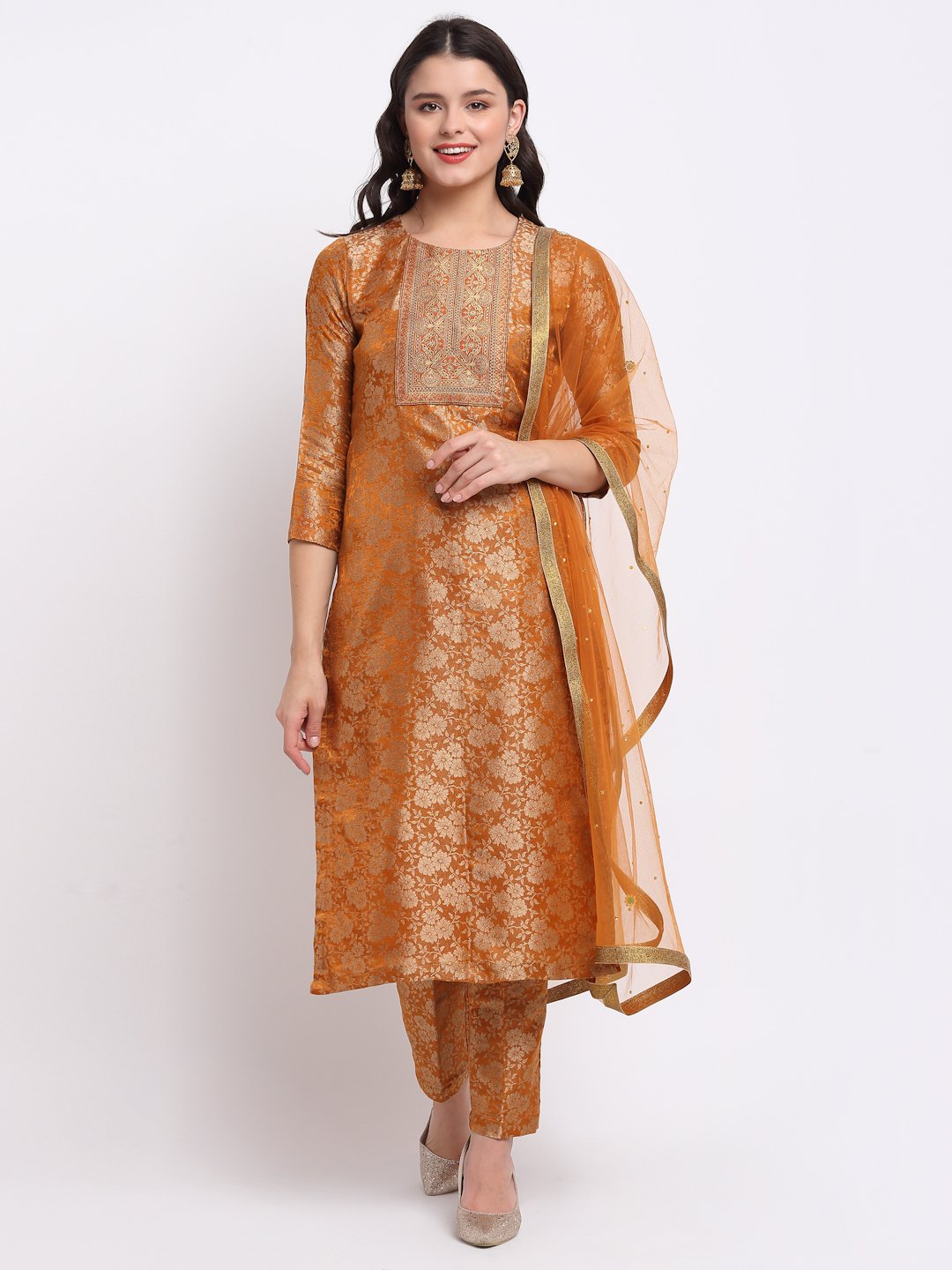 Buy Balance By Rohit Bal Red & Gold Kurta with Pant Online @ Tata CLiQ  Luxury
