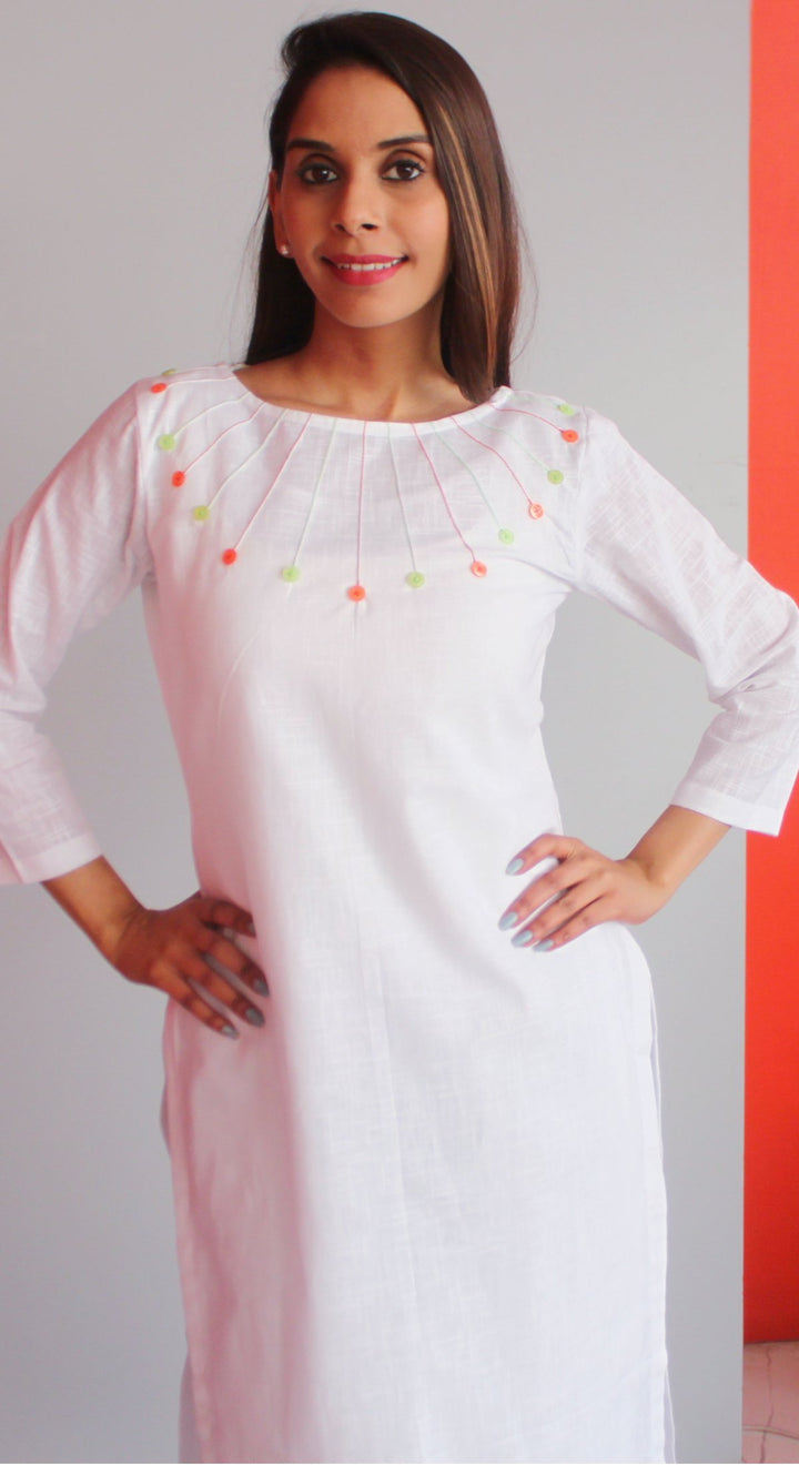 anokherang Combos S Freedom Colors Straight Kurti with Straight Pants