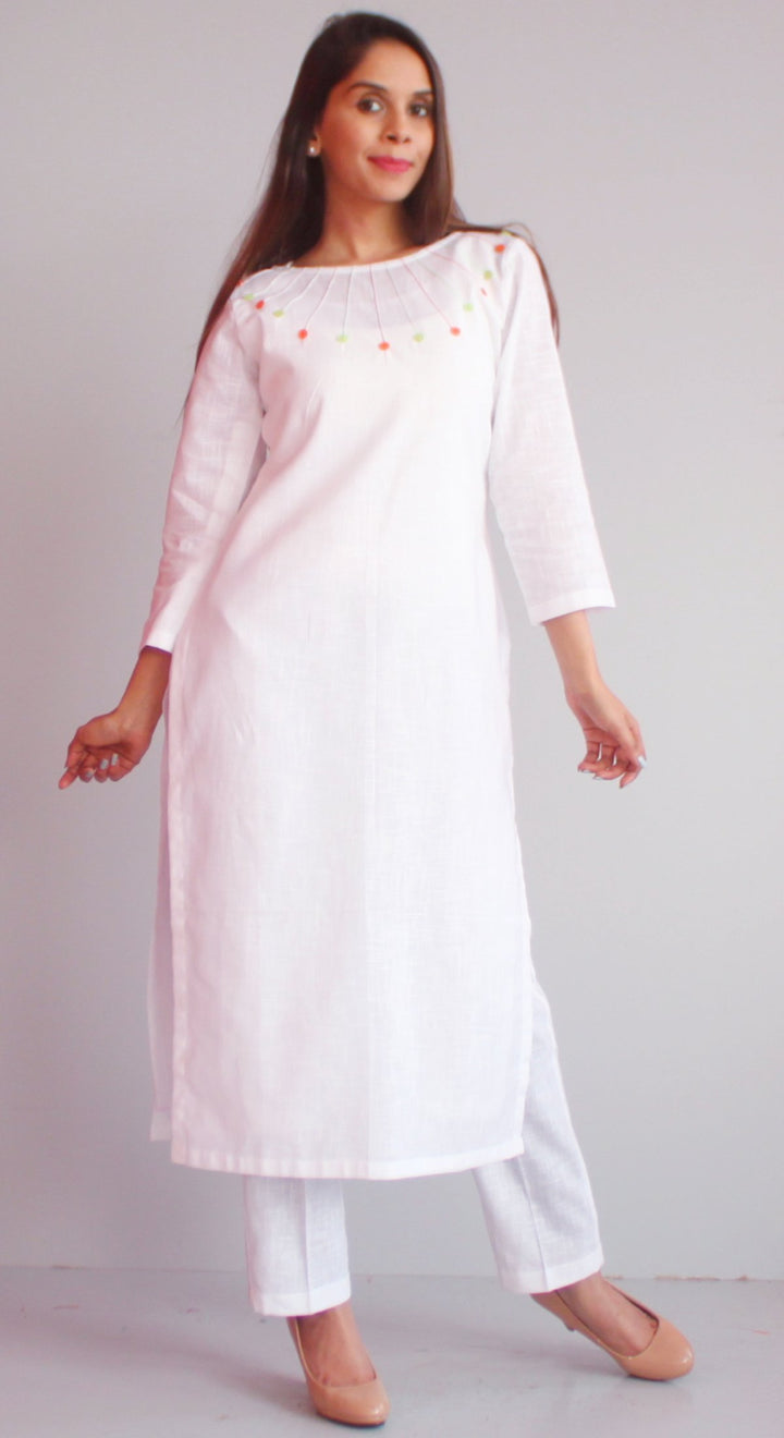 anokherang Combos S Freedom Colors Straight Kurti with Straight Pants