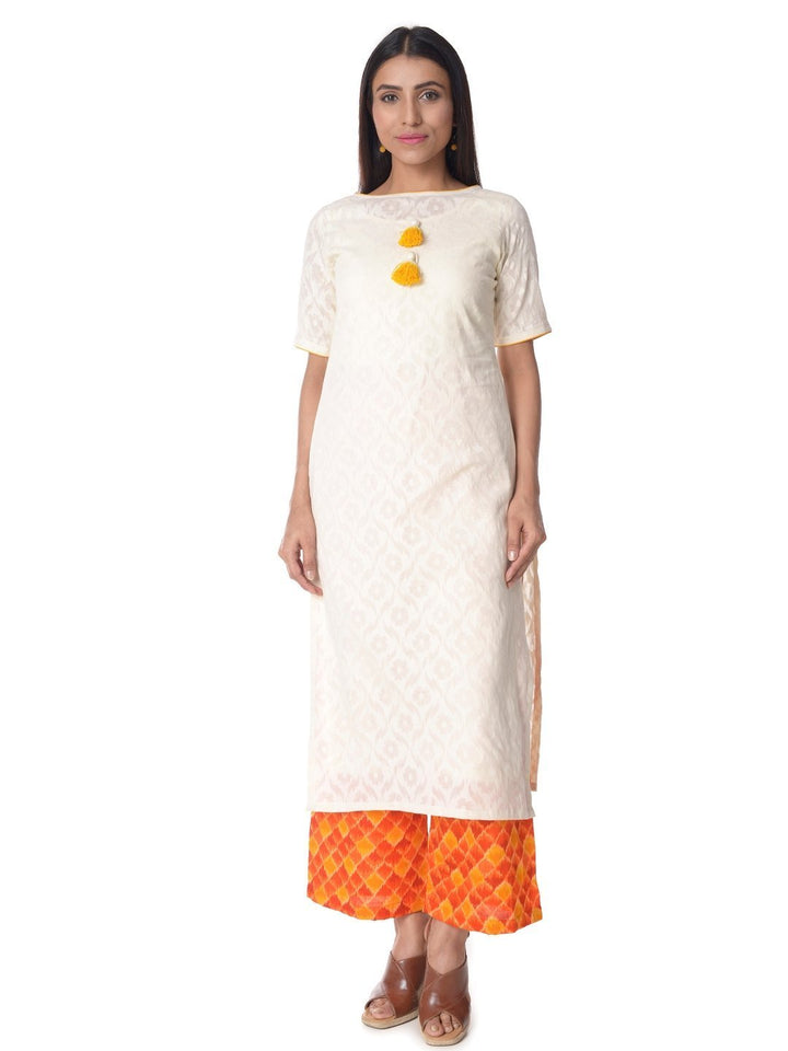 anokherang Combos Self Printed Cotton Kurti with Printed Palazzos
