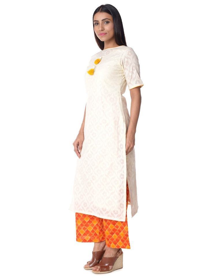 anokherang Combos Self Printed Cotton Kurti with Printed Palazzos