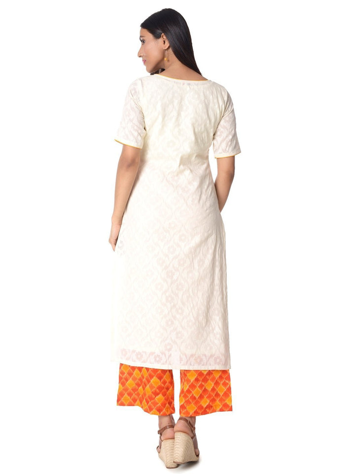 anokherang Combos Self Printed Cotton Kurti with Printed Palazzos