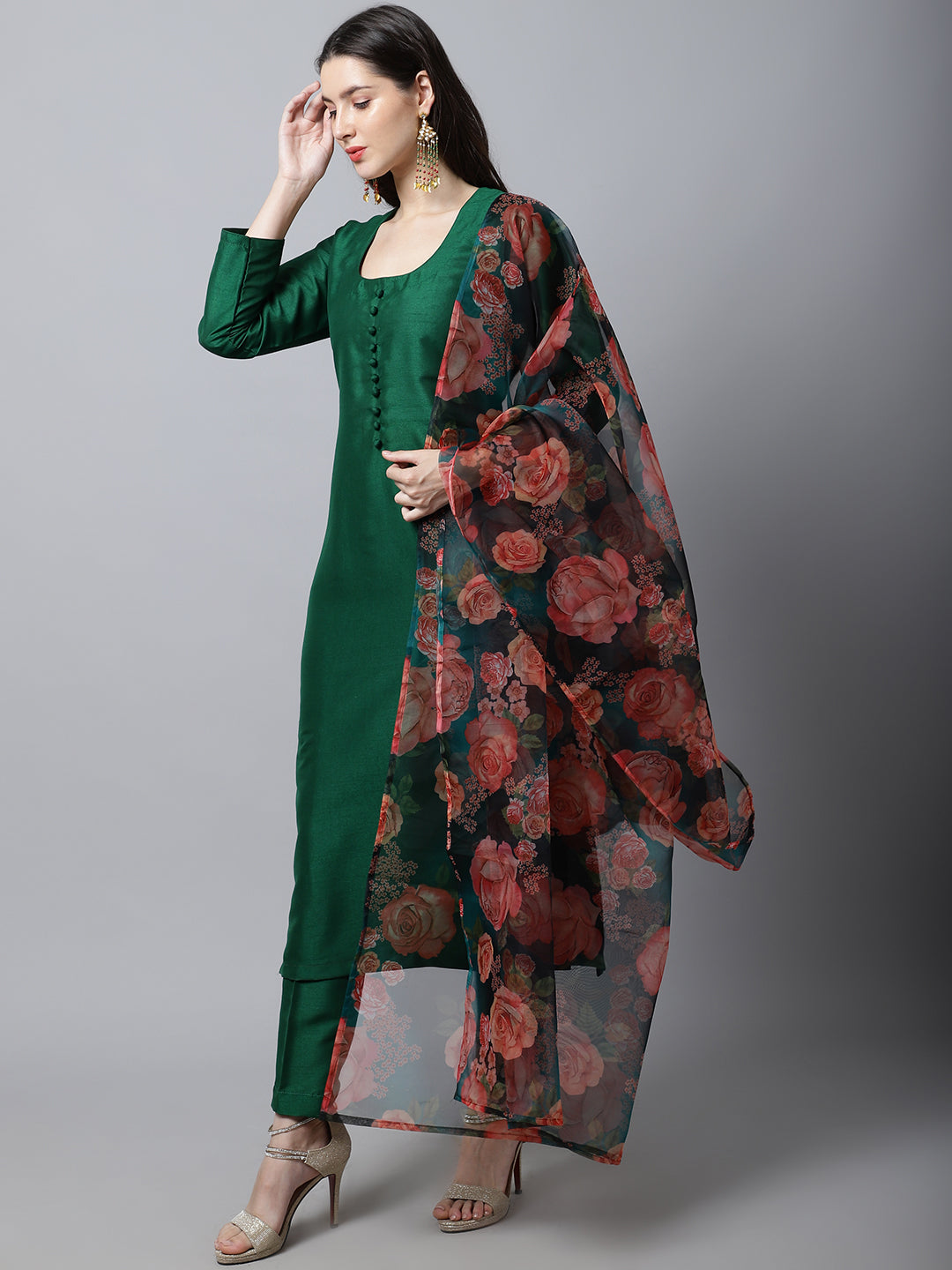 Dark Green Kurtas  Buy Dark Green Kurtas online in India