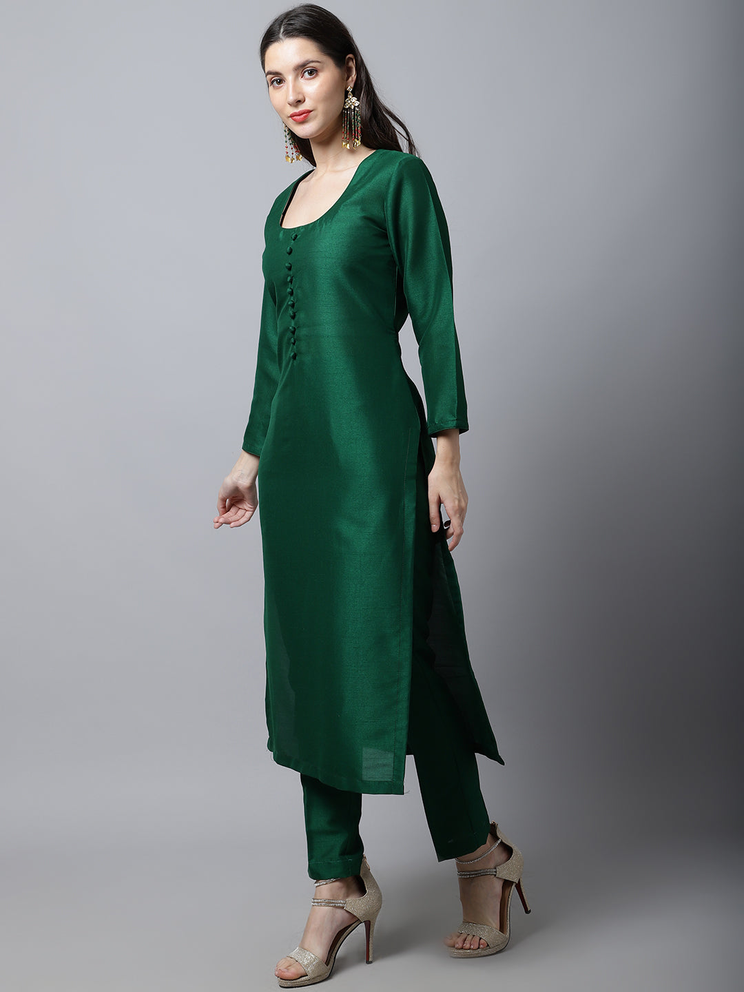 Buy INTUNE Green Pleated Women's Kurti | Shoppers Stop