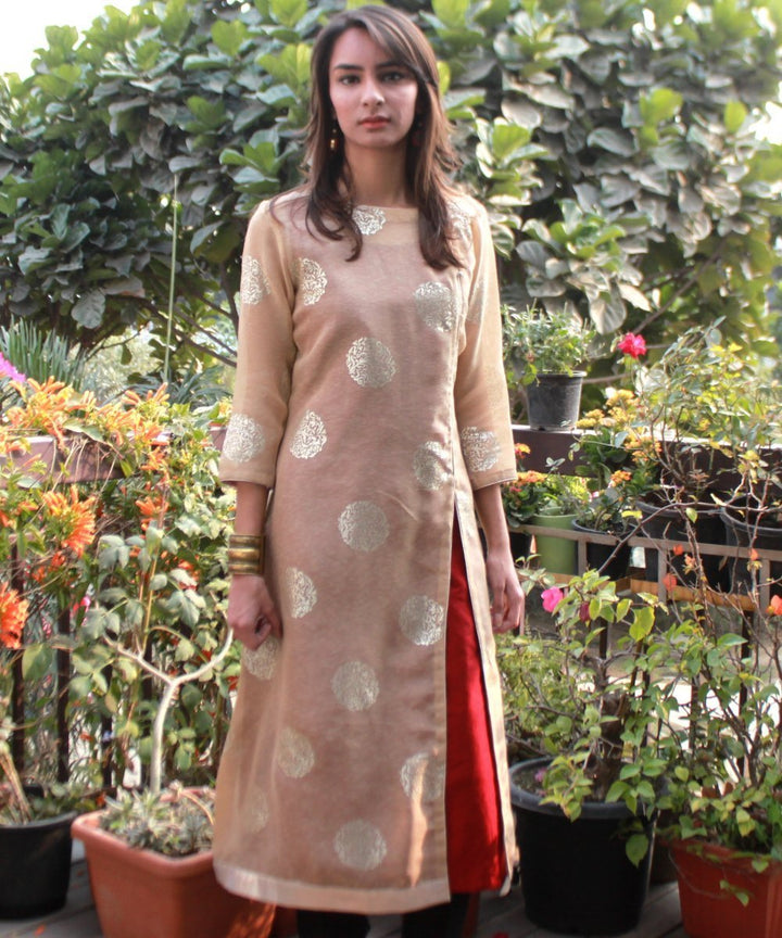 anokherang Combos The Classic Maroon Double Layered Kurti with Maroon Pants