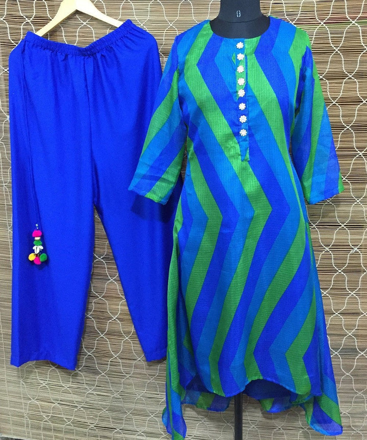 anokherang Combos The Haryali Printed Kota Kurti with Palazzo