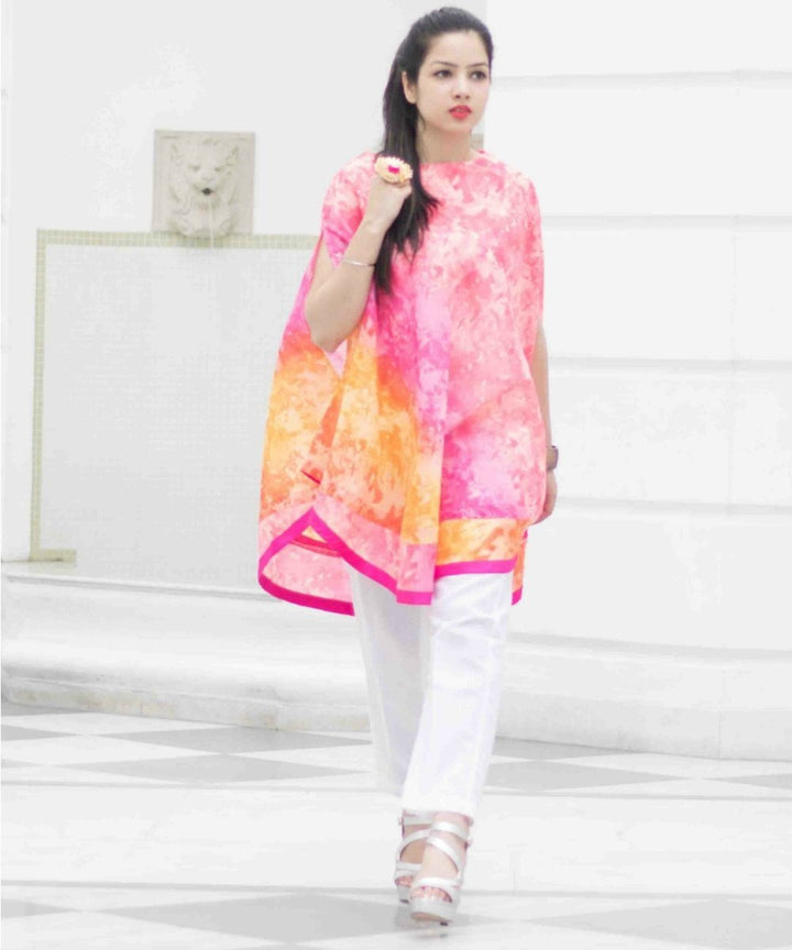 anokherang Combos The Rang Boom Cape with White Pants