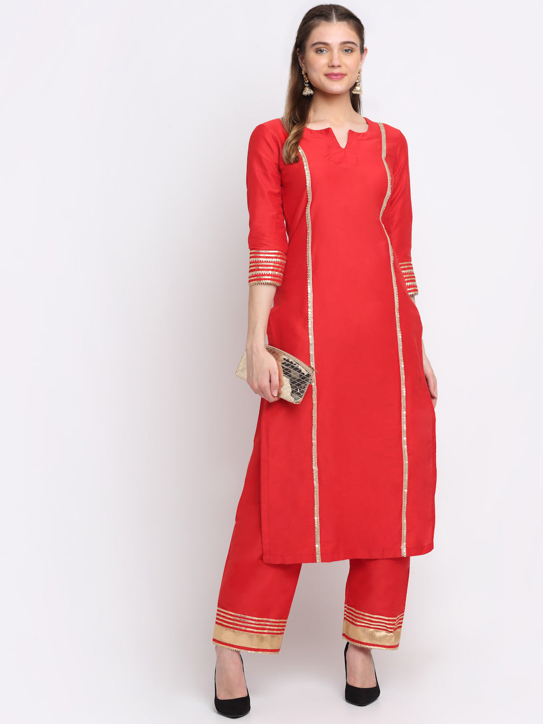 Red Color Pakistani Straight Kurti Palazzo Set, Premium 3 Piece Readymade  Shalwar Kameez Pakistani Suit Plus Size Dress, Salwar Kameez Sets - Etsy