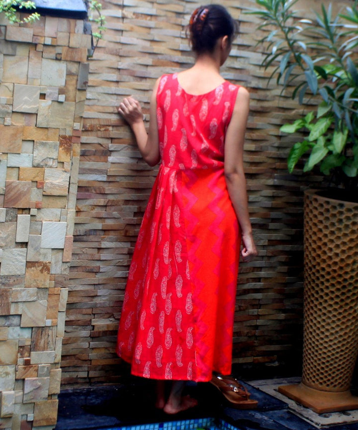 anokherang Dress Oh Pink Long Pleated Dress