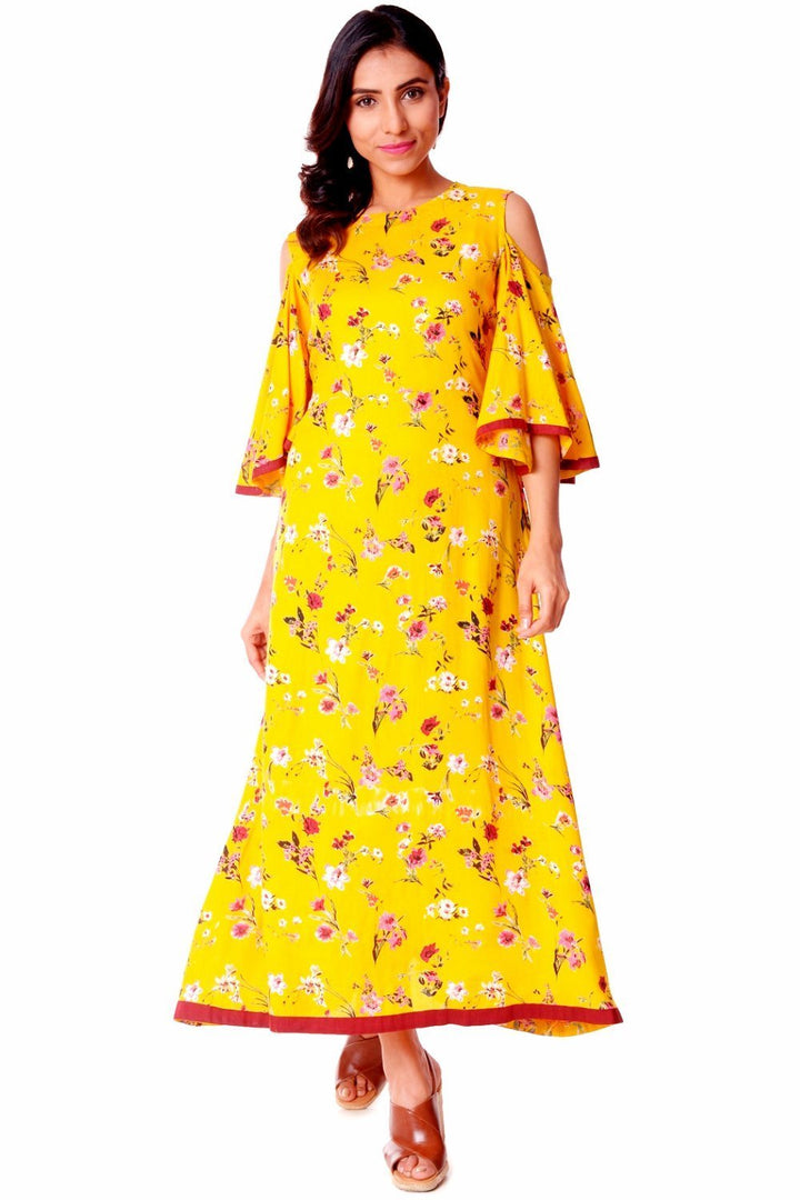 anokherang Dress Sunshine Floral Maxi Length Dress
