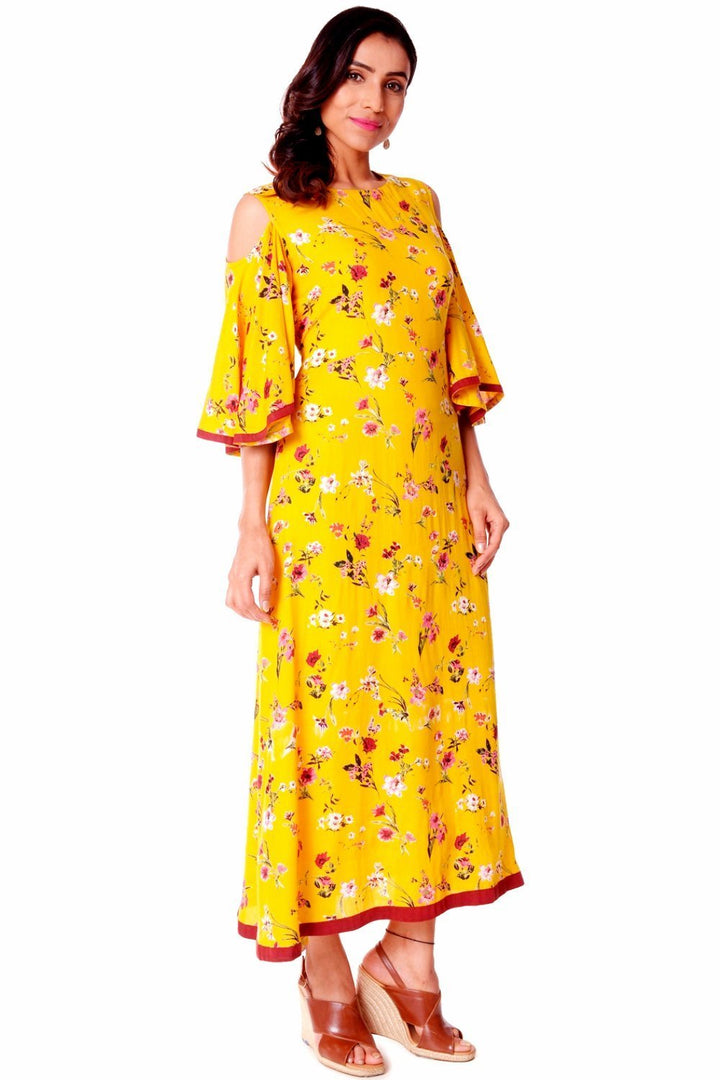 anokherang Dress Sunshine Floral Maxi Length Dress