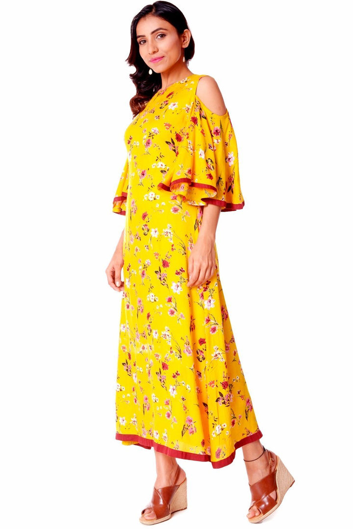 anokherang Dress Sunshine Floral Maxi Length Dress