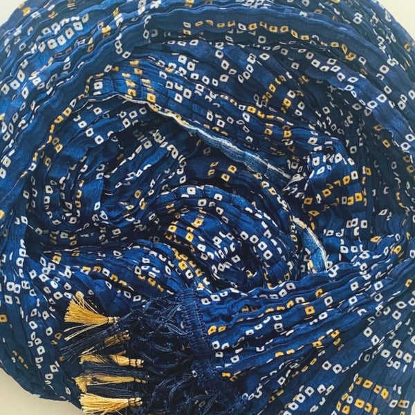 anokherang Dupattas Blissful Blue Bandhej Men Stole