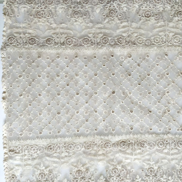 Charming Sequin Thread Embroidered Net Dupatta