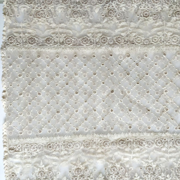 Charming Sequin Thread Embroidered Net Dupatta