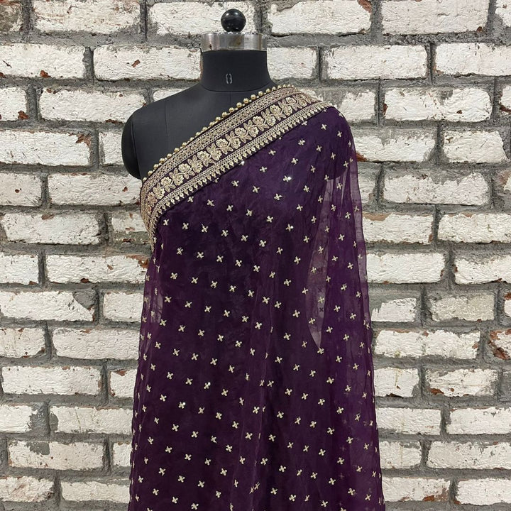 anokherang Dupattas Copy of Bridal Red Magic Embroidered Fringed Net Dupatta