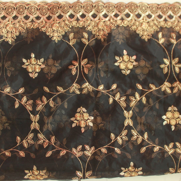 anokherang Dupattas Default Title Golden floral black Dupatta