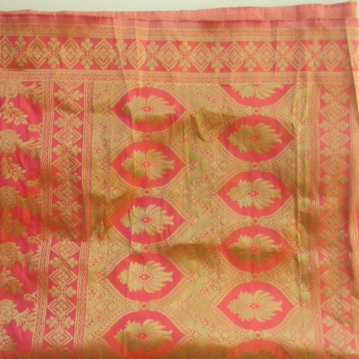 anokherang Dupattas Default Title Peach Pink Floral Shaded Banarsi Dupatta