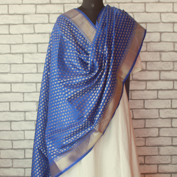 anokherang Dupattas Default Title Royal blue banarasi Dupatta