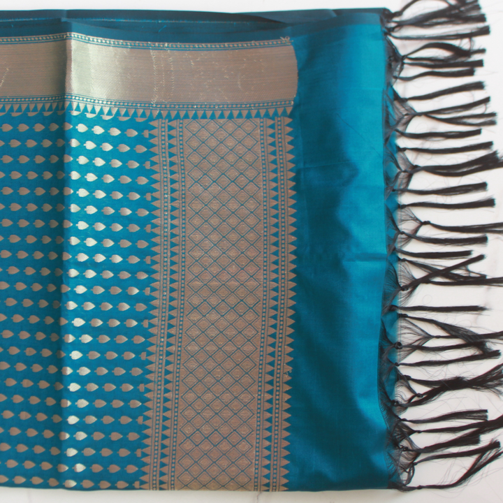 anokherang Dupattas Default Title Sea blue banarasi Dupatta