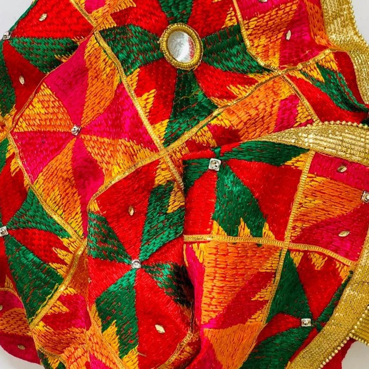anokherang Dupattas Festive Stone Phulkari Dupatta
