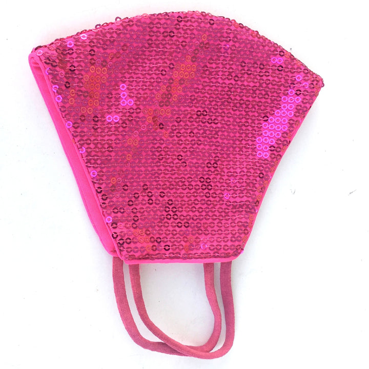 anokherang Dupattas Fuschia Pink  Metallic Sequin Mask