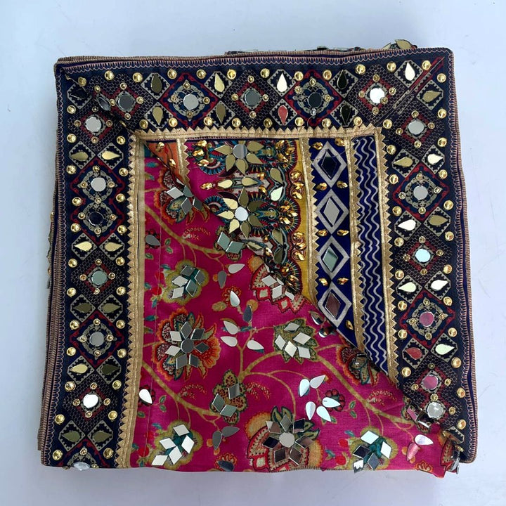 anokherang Dupattas Jugni Multicolor Mirror Stone Dupatta