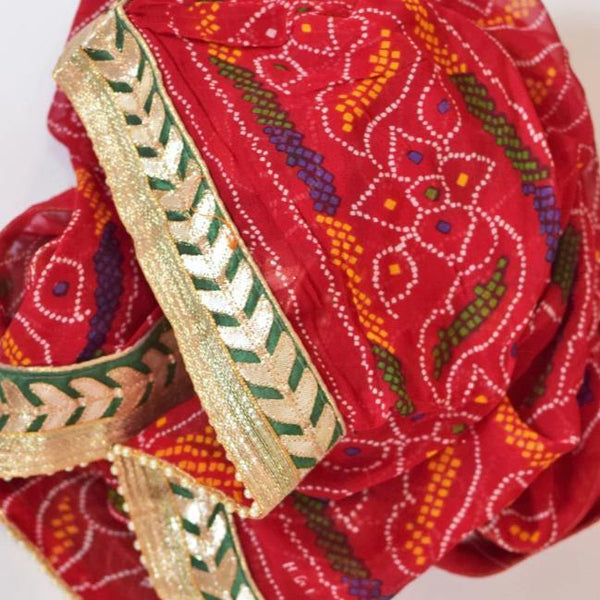 anokherang Dupattas Maroon Bandhej Georgette Gotta Dupatta
