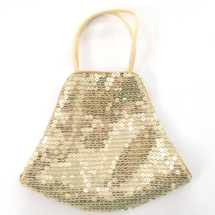 anokherang Dupattas Metallic Gold sequin linear Mask