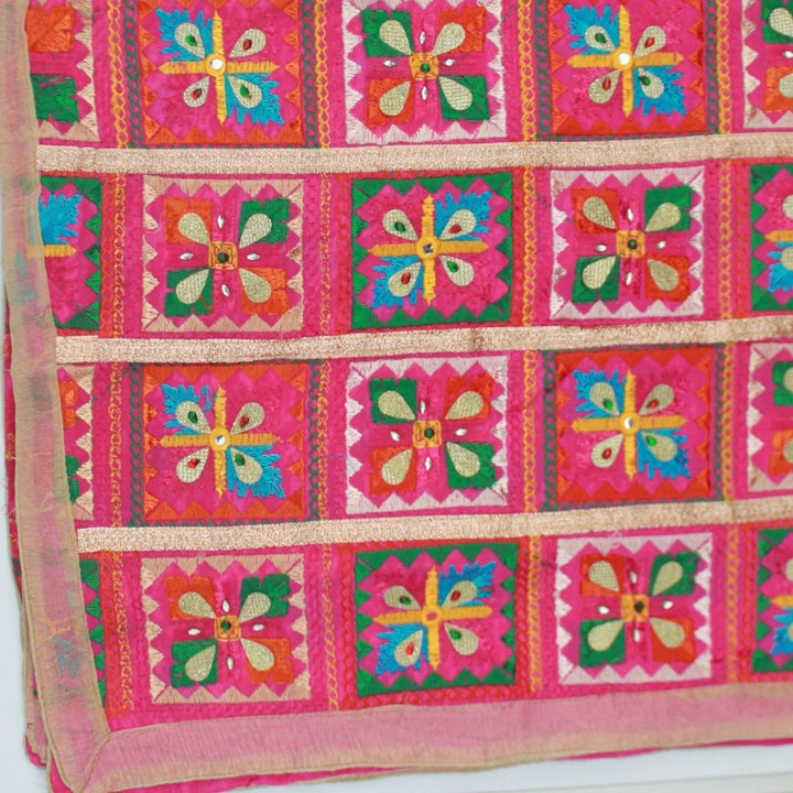 anokherang Dupattas Multicolored Embroidered Phulkari Dupatta