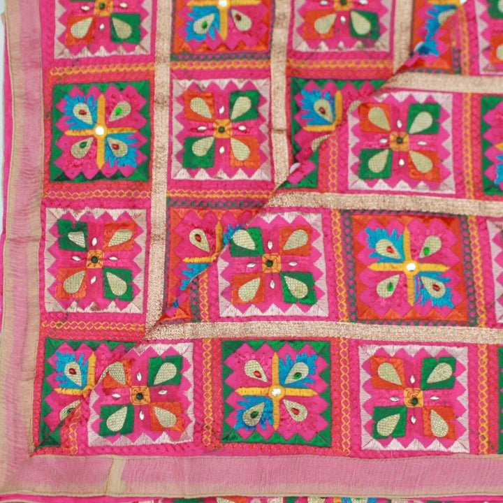 anokherang Dupattas Multicolored Embroidered Phulkari Dupatta