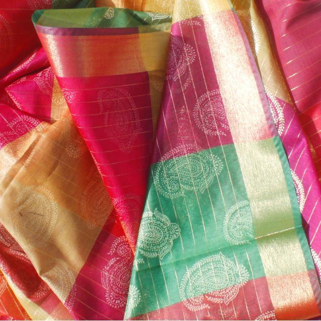 anokherang Dupattas Multicolored Foil Festive Dupatta