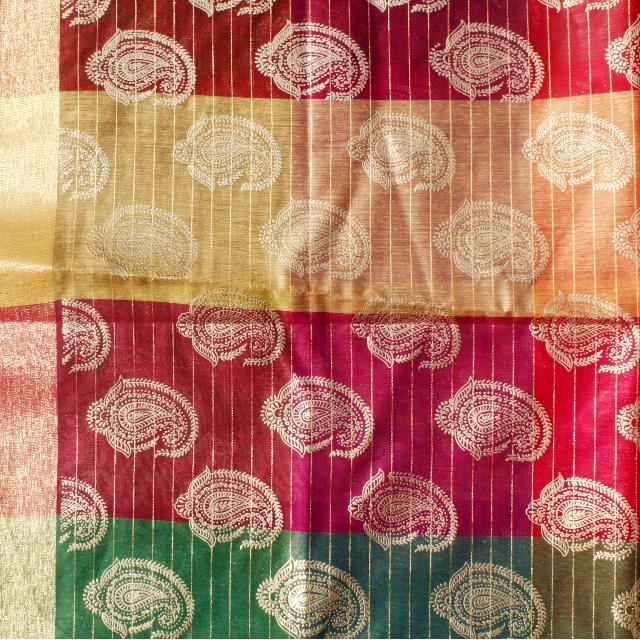 anokherang Dupattas Multicolored Foil Festive Dupatta