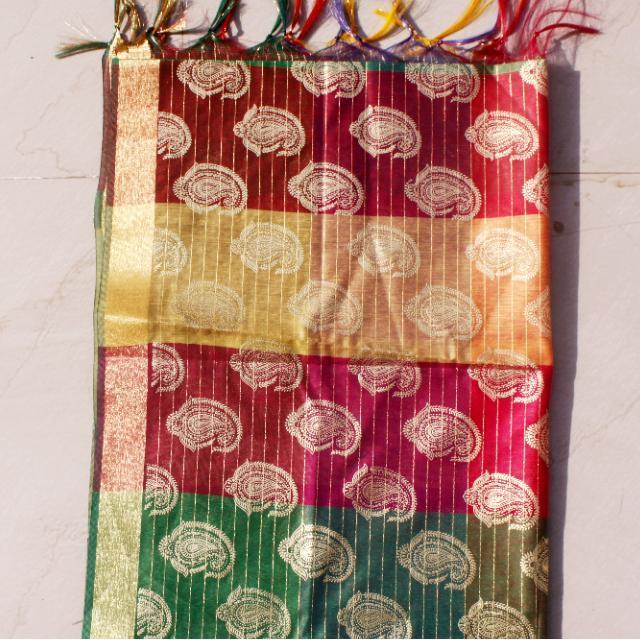 anokherang Dupattas Multicolored Foil Festive Dupatta