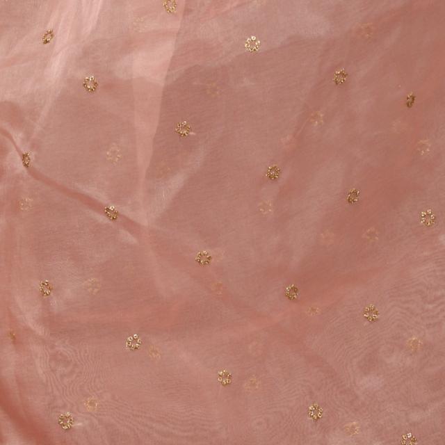 anokherang Dupattas Pink Glittering Organza Dupatta